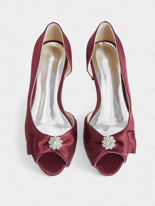 crafted satin in luxurious with a flats sparkling Elegant
