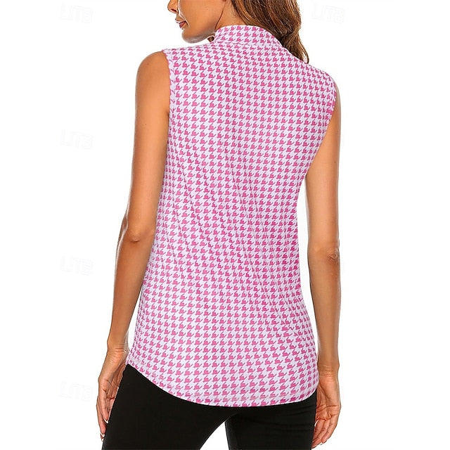 Women's Polo / Golf Tennis Check Shirt Plaid Sport