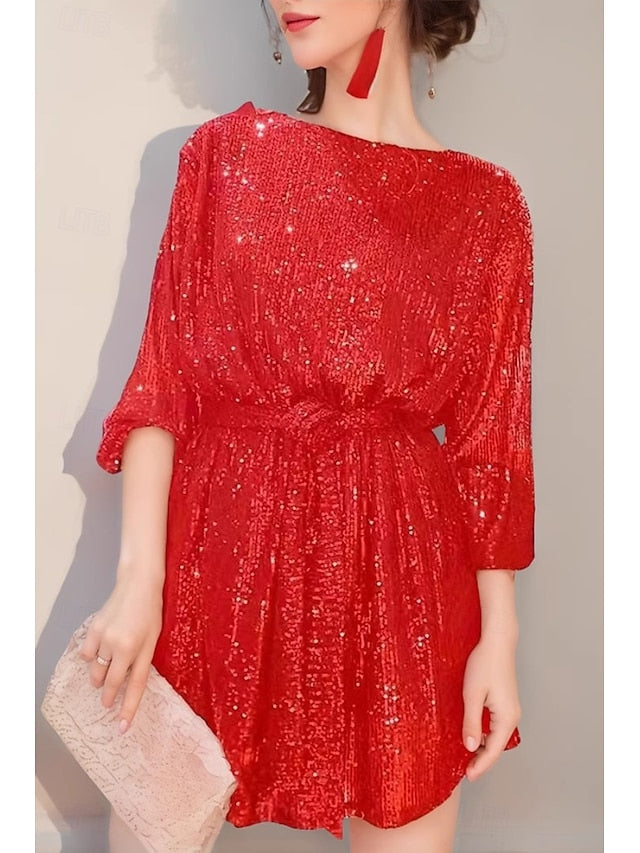 Women's Mini Dress Sequin Dress Party Dress Fashion Party
