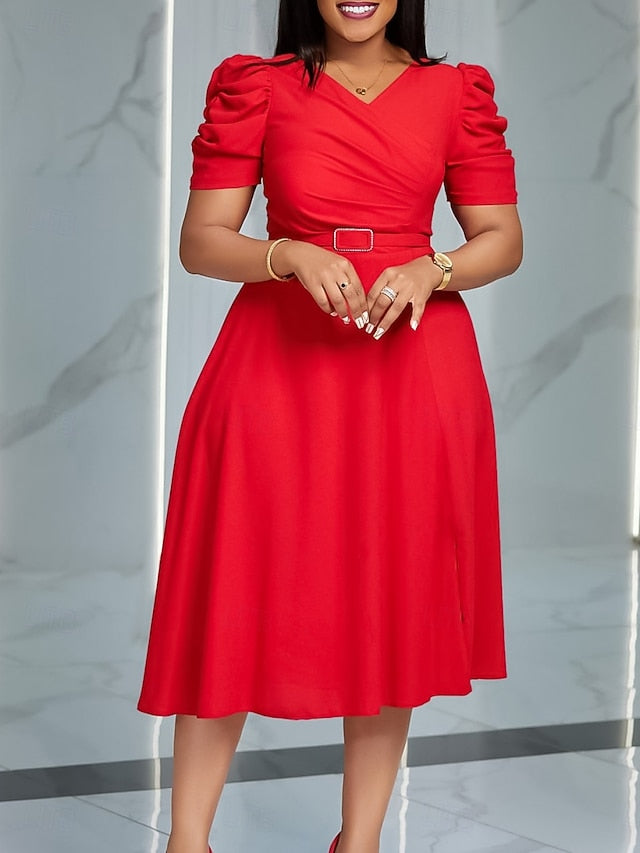 Women's Midi Dress Black Dress Party Dress Elegant Fashion