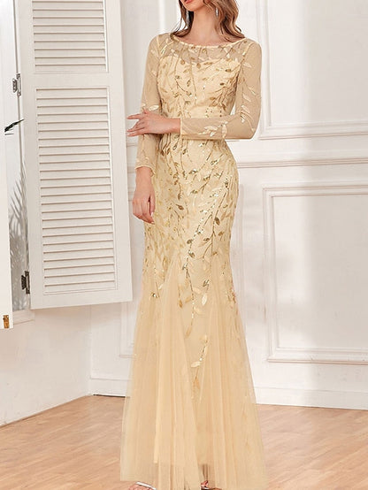 Bride of Neck Elegant Dress the Party Floor Mother Crew