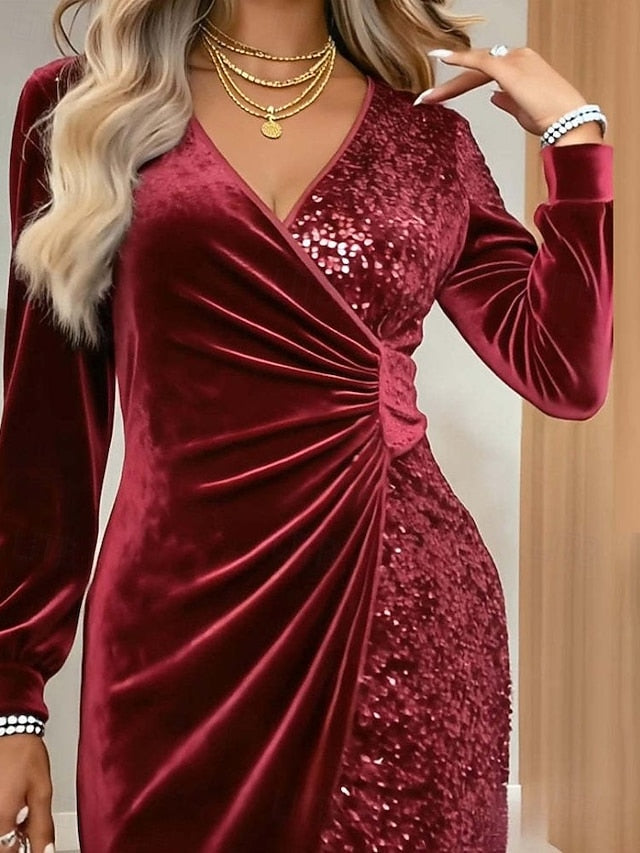 New Year Women's Mini Dress Sheath Dress Elegant Party