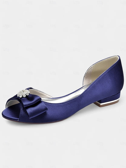 crafted satin in luxurious with a flats sparkling Elegant