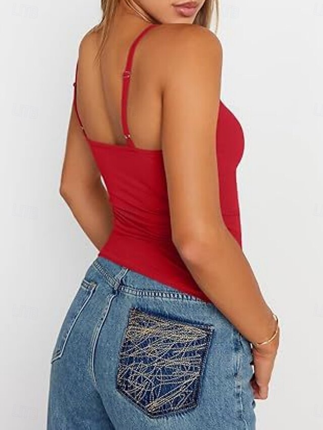 Women's Tank Top Sleeveless Shirt Tee Top Solid Color