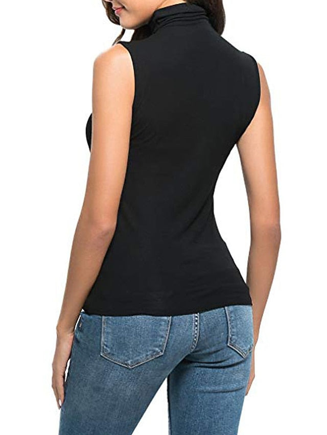 Women's Camisole Tank Top Plain Fashion Sleeveless High