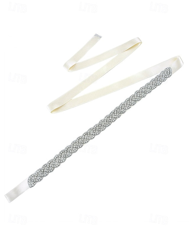 Bridal Waistband Wedding Rhinestone Elegant Crystal