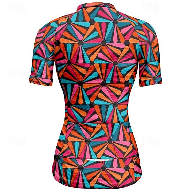 Women's Cycling Jersey Leaf Short Sleeve Bike Tee Tshirt