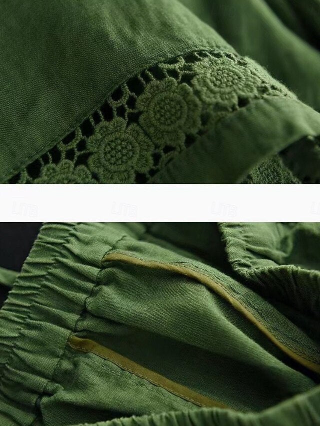 Women's Cotton Linen Shorts Summer Shorts Beach Shorts