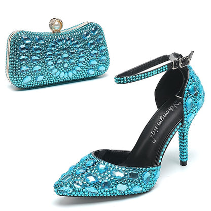 Heel High Multicolor with Rhinestone Women's Wedding Shoes