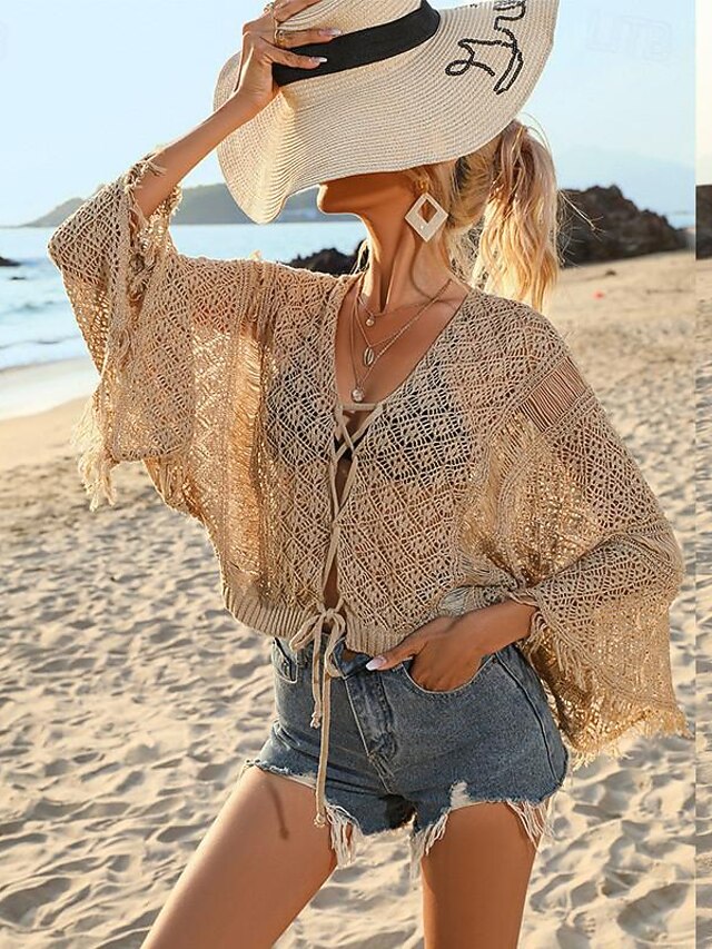 Women's Boho Shirt Lace Shirt Tunic Shirts Eyelet top