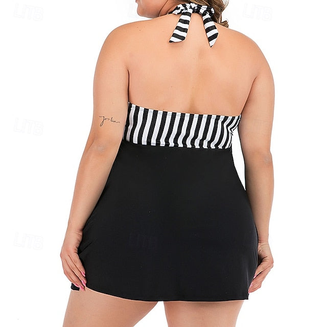 Women's Halter Bikini Top Bathing Suit Swimsuits Stripes UV