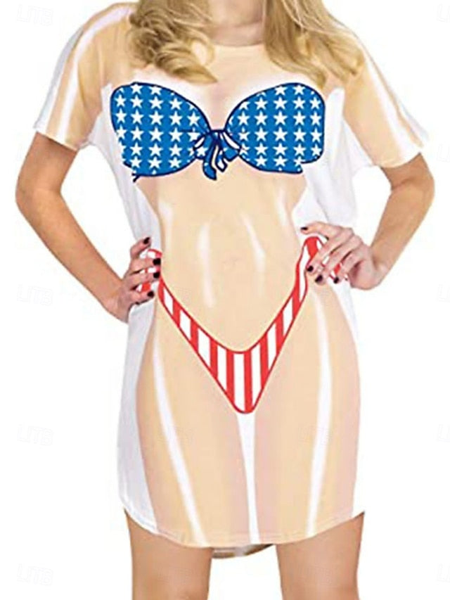 Women's Swimdress Swimsuit Dress Vacation Beach Wear