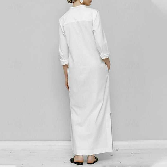 Women's Long Dress Maxi Dress Casual Dress Cotton Linen