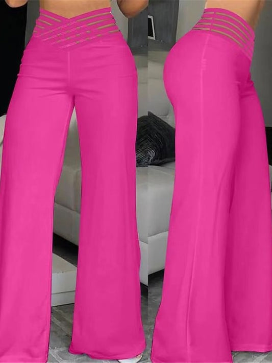 Women's Wide Leg Pants Trousers Fashion Streetwear Work