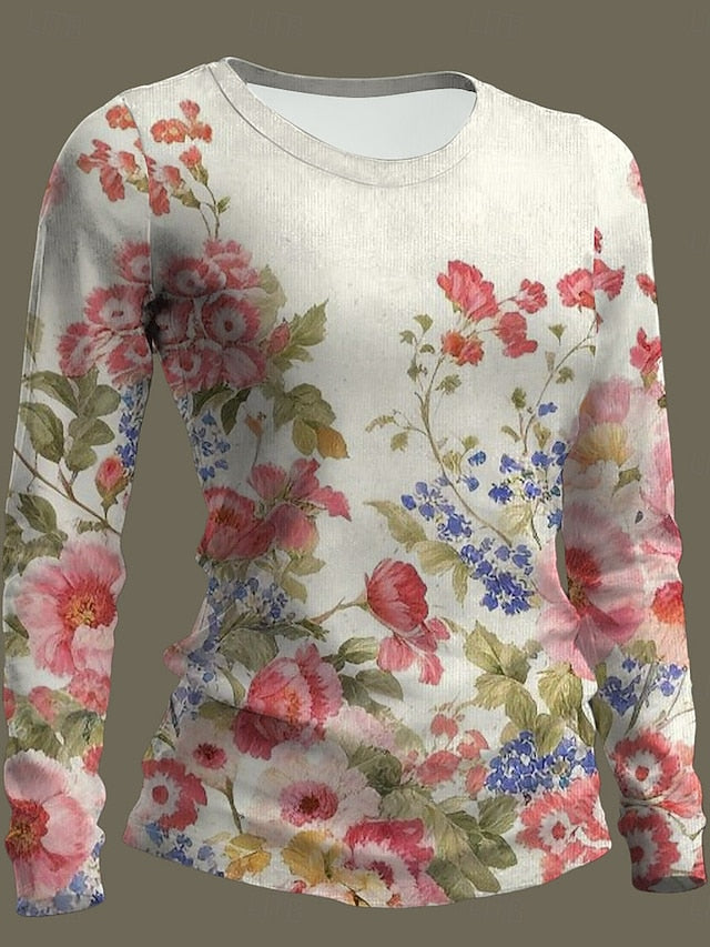 Women's T Shirt Print Floral Graphic Plants Fashion Classic