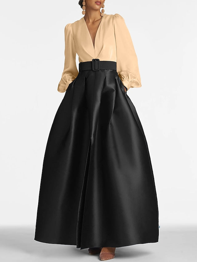 Evening Floor Split Formal A-Line Guest Wedding High Gown Dress