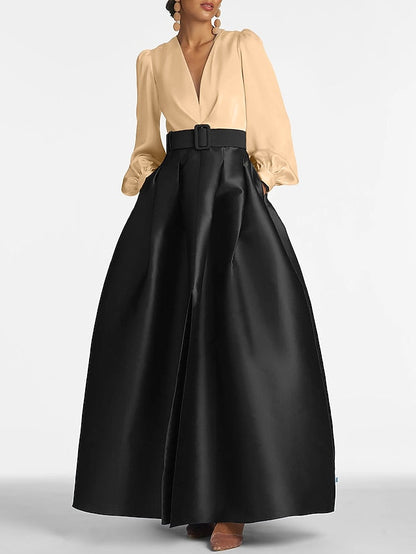 Evening Floor Split Formal A-Line Guest Wedding High Gown Dress