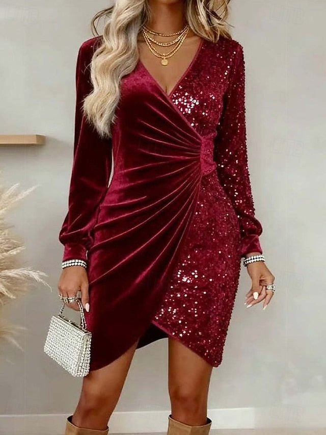 New Year Women's Mini Dress Sheath Dress Elegant Party