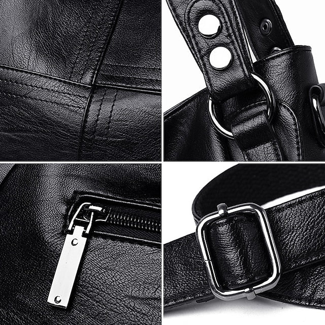 Bag Burgundy – Faux Women's Large Leather Shoulder