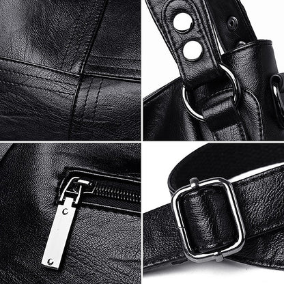 Women's Faux Leather – Burgundy Bag Large Shoulder