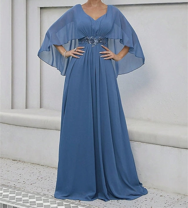 Bride V Party Floor Elegant Mother Dress Neck of the