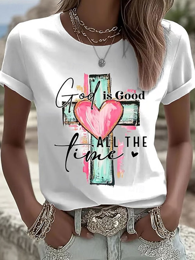 Women's T Shirt Graphic Letter Vintage Stylish Classic