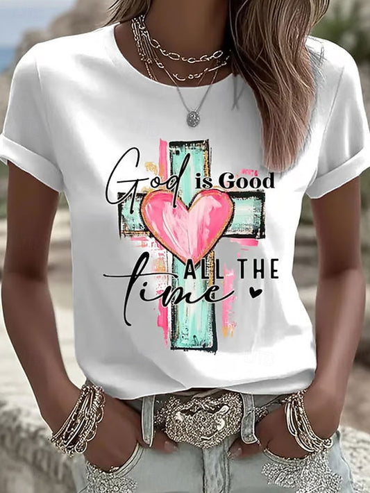 Women's T Shirt Graphic Letter Vintage Stylish Classic