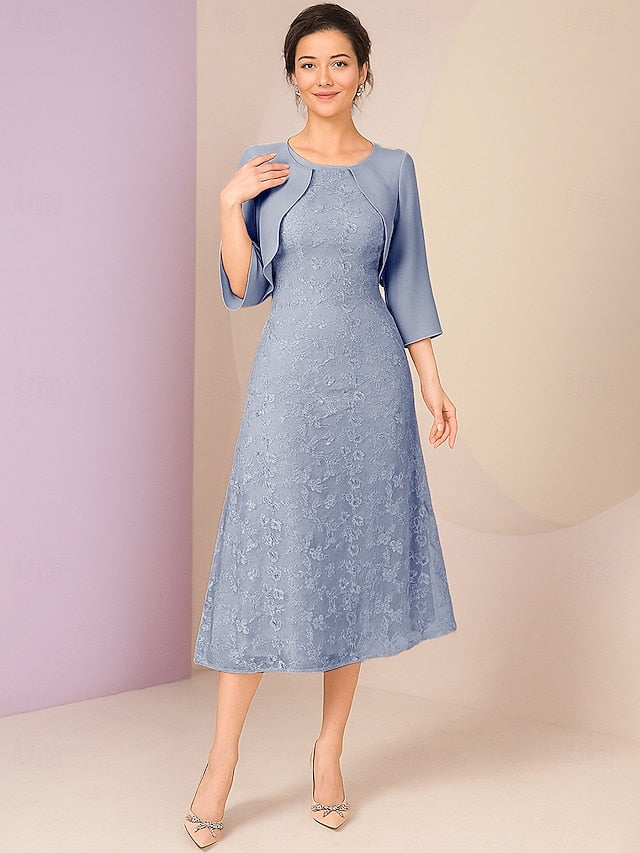 A-Line Ankle Length Party Dress Cocktail Dress Wedding Guest