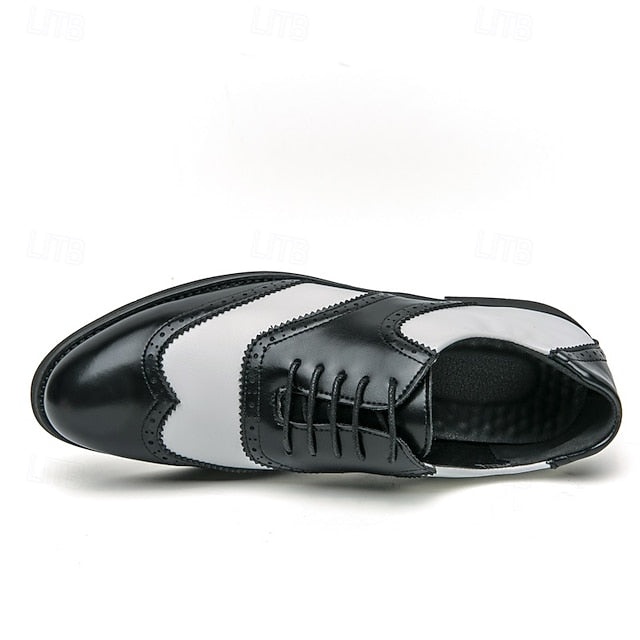 Shoes Men's Oxford White Two-Tone and Brogue Wingtip in