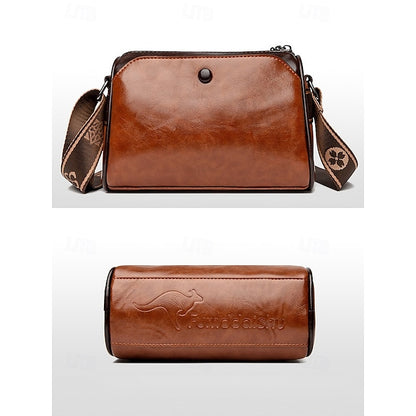 Crossbody Vintage Shoulder Bag – Women's Faux Leather