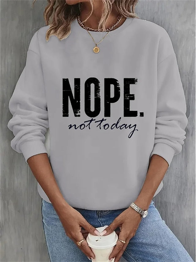 Women's Sweatshirt Pullover Letter Street Casual Sports