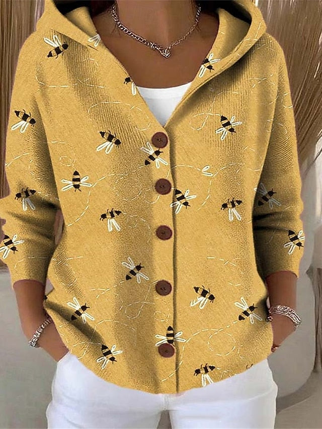 Women's Sweater Cardigan Elegant Streetwear Daily Solid