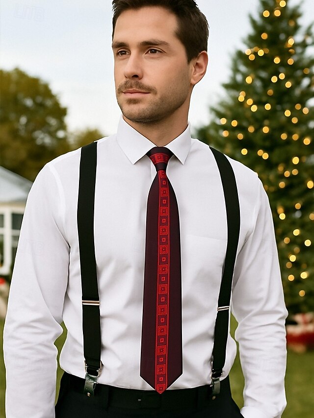 with Men's Classic Necktie Pattern Polyester