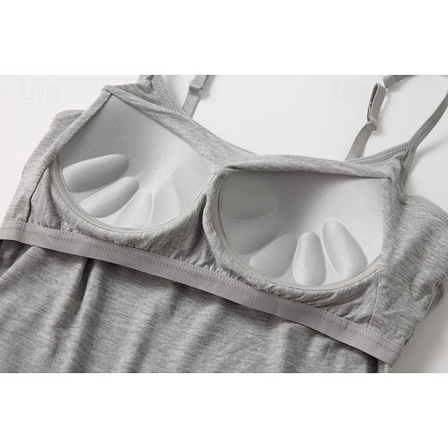 Women's Camisole Tank Top Plain Basic Sleeveless U Neck