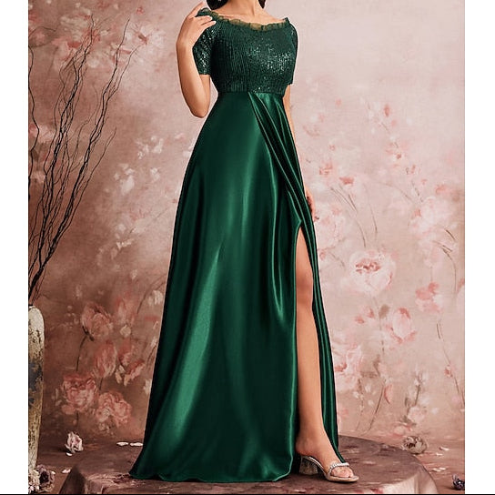 A-Line Bride Evening Gown Dress Sparkle of Mother Formal the