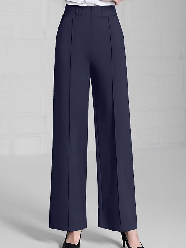 Women's Wide Leg Chinos Streetwear Casual Full Length