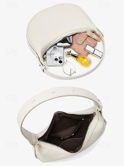Women's White - Bag Elegant Shoulder Crescent Stylish
