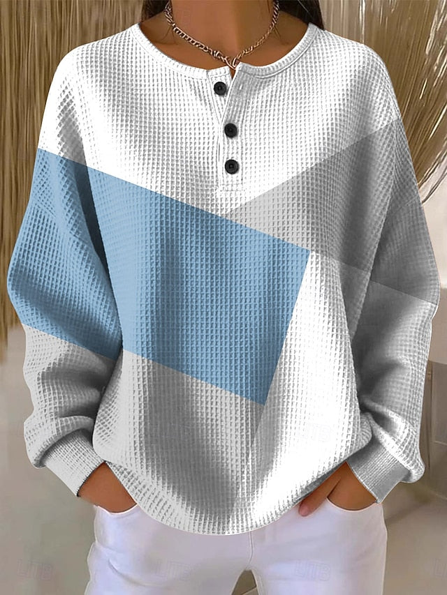 Women's Hoodies Graphic Geometric Color Block Fashion