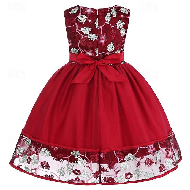 Flower 3D Girl Party Sleeveless Girls' Dress