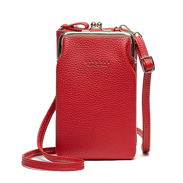 Bag Gold Women's Faux with Frame Leather Black Crossbody