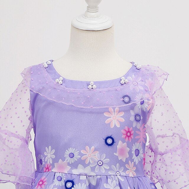 Madrigal Flower Princess Encanto Girl Isabela Dress Fairytale
