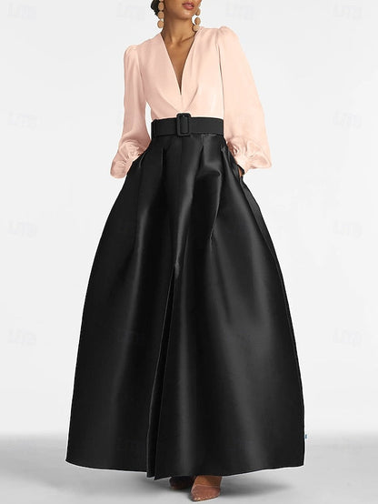 Evening Floor Split Formal A-Line Guest Wedding High Gown Dress