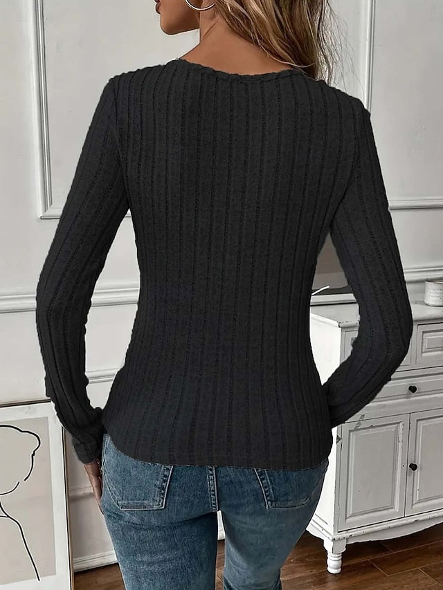 Women's Blouse Lace Patchwork Solid Color Elegant Stylish