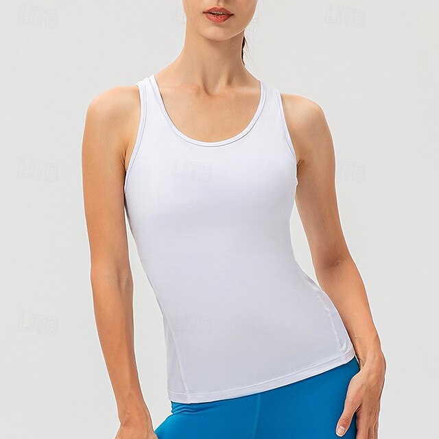 Women's Tank Top Strap Tank Yoga Top Crew Neck Quick Dry