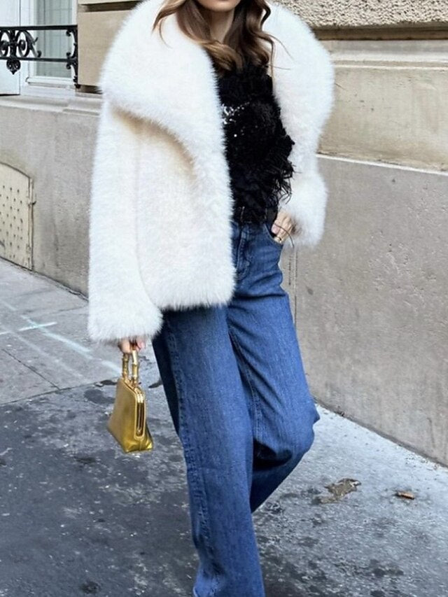 Leathers Warm Fur Furs Women's Comfortable Coat Faux