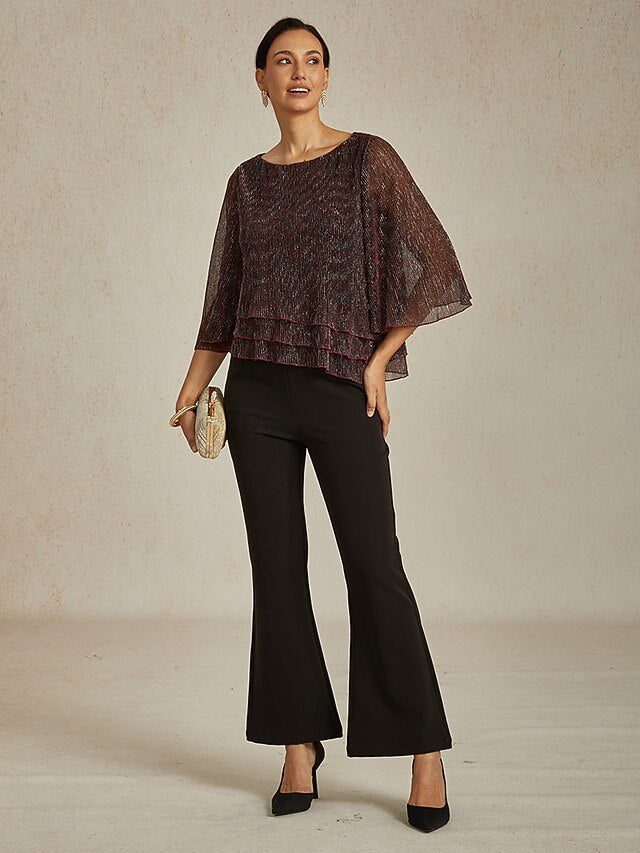 Women's Blouse Dressy Tops Flowy Tops Chiffon Tops Sequins