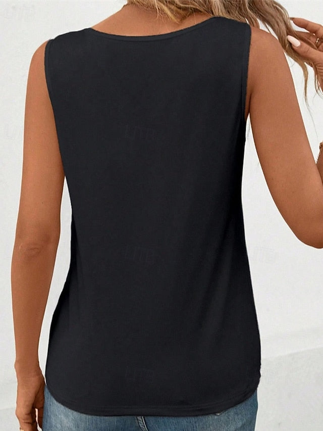 Women's Tank Top Tee Top Plain Fashion Modern Sleeveless