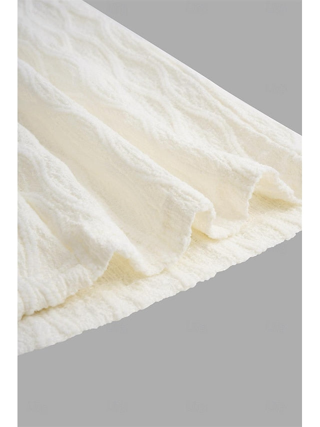 Women's White Elegant Lace Tops Eyelet Blouse Dressy Tops