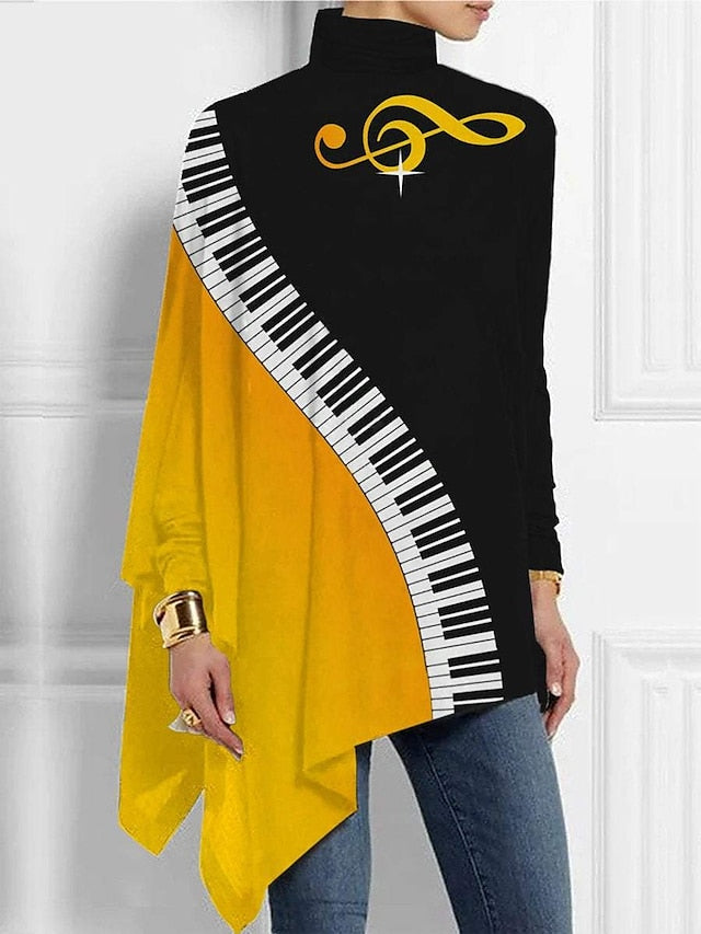 Women's T shirt Long Sleeve Plus Size Shirt Blouse Basic