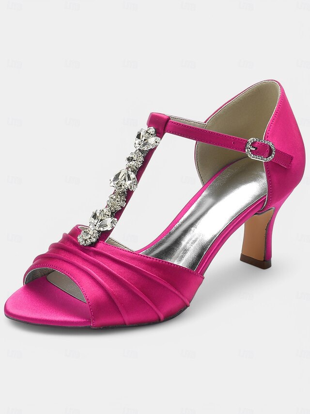 Detail Bridal White – with Crystal Open-Toe Satin Heels